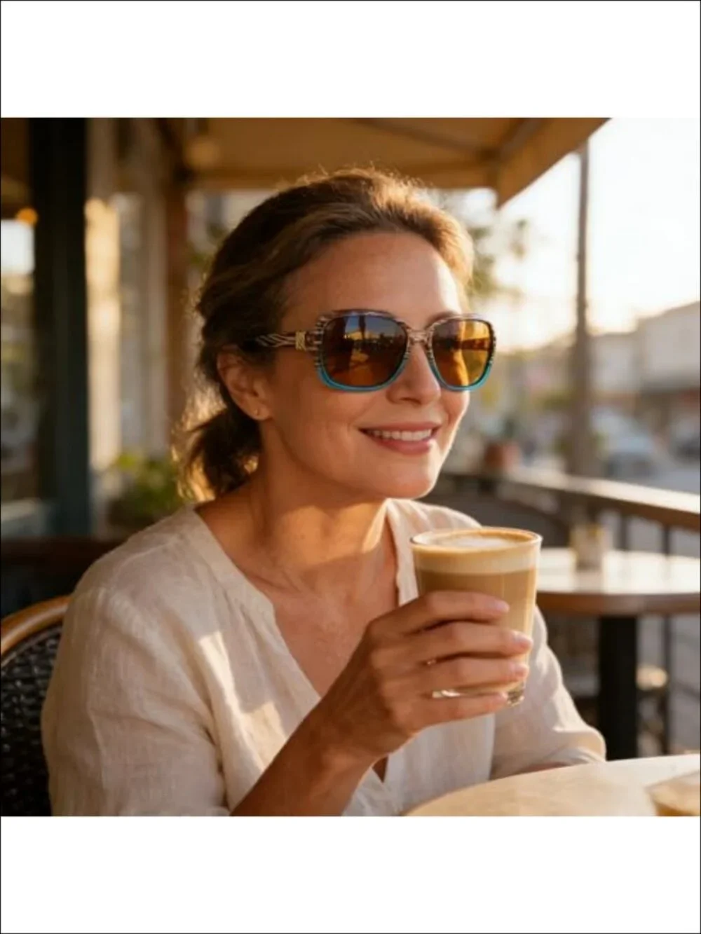 FEISEDY Polarized Retro Square Sunglasses UV400 Full Frame Wrap Around